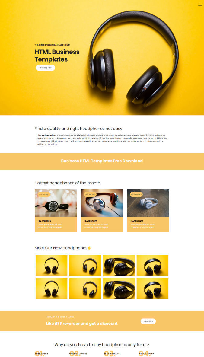 website business template