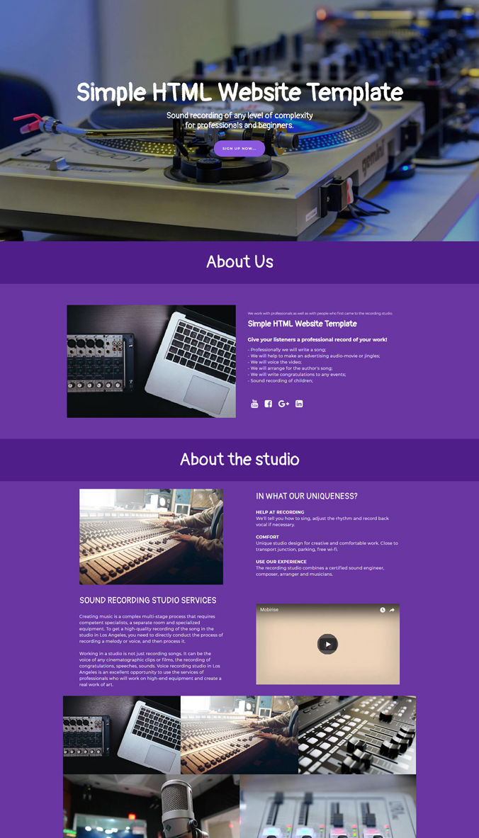 Mobile Website Template