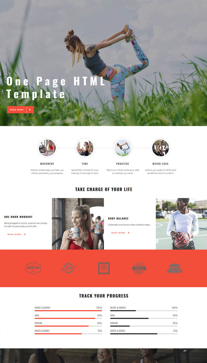 One Page website Template